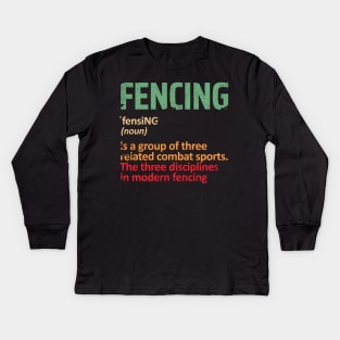 fencing Kids Long Sleeve T-Shirt